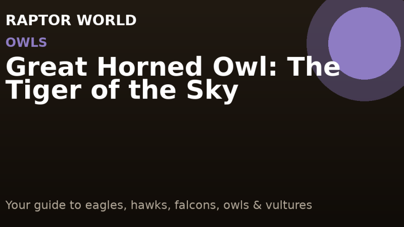 Great Horned Owl: The Tiger of the Sky